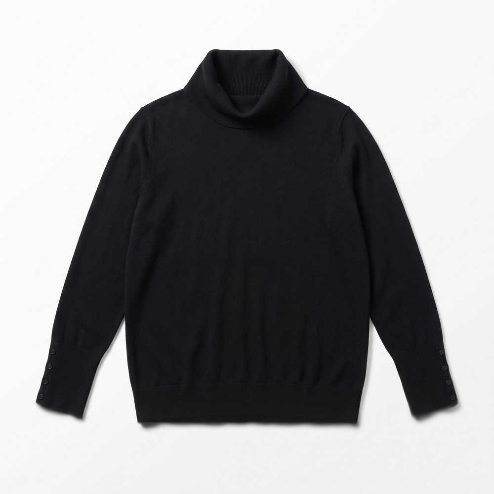 JM Collection XXL Womens Black Turtleneck Sweater